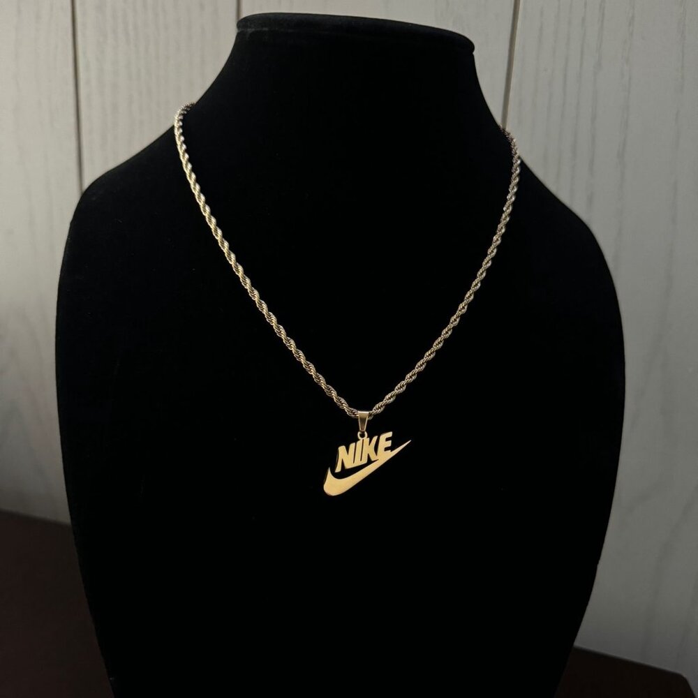 Nike Necklace - Nike Swoosh - 20 Inch Chain - 3mm Rope - Mothers Day Gift
